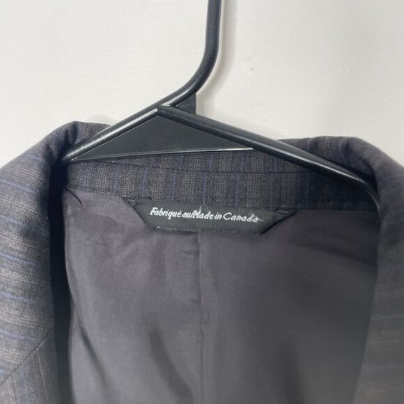 Coppley Men’s100% Wool Blazer 44W Gray Pinstripe Old Money Preppy Classic Canada - Picture 7 of 8